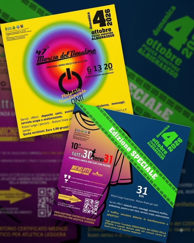 Evento 47° Marcia Del Donatore E 10° Fatti 30 Femo 31 Edizione Speciale Locandina 47° Marcia Del Donatore E 10° Fatti 30 Femo 31 Edizione Speciale - domenica 4 ottobre ore 08:00 - 12:30