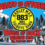 Immagine evento 883 MAX PEZZALI Tribute Live – House of Rock Rimini By Harley Max a Rimini (RN) May be pop art of text