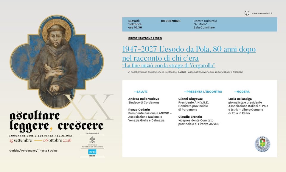 Evento A Cordenons Ascoltare, Leggere, Crescere Incontri con l’editoria religiosa Locandina A Cordenons Ascoltare, Leggere, Crescere Incontri con l’editoria religiosa - giovedì 1 ottobre ore 10:30 - 12:30