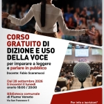 Immagine evento A Fiume Veneto Corso Di Dizione Ed Uso Della Voce a Fiume Veneto A Fiume Veneto Corso Di Dizione Ed Uso Della Voce a Fiume Veneto il 28 settembre 2026