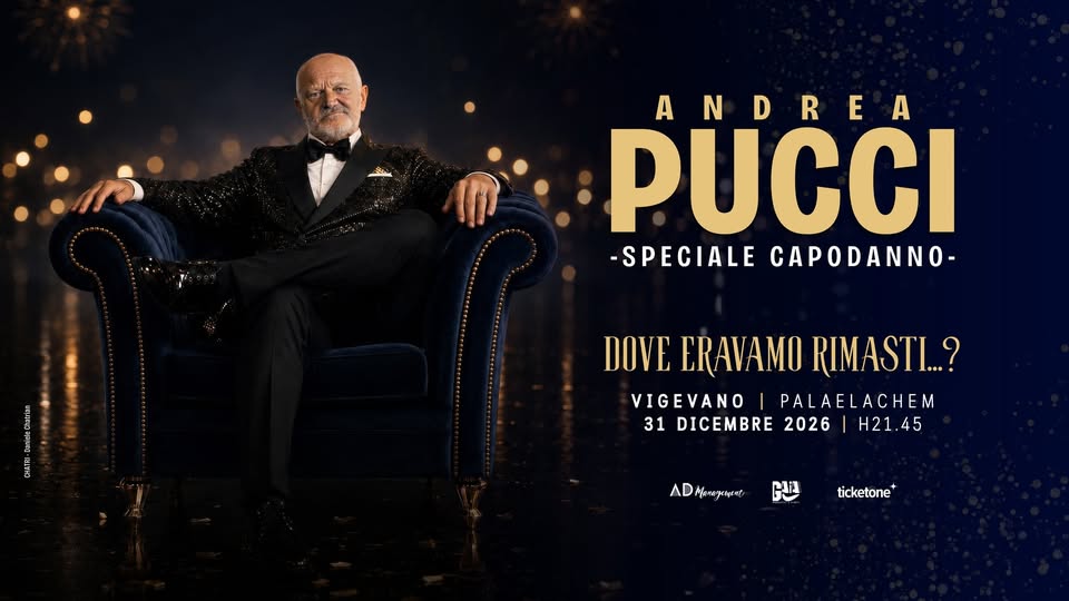 Evento Andrea Pucci – Speciale Capodanno Locandina Andrea Pucci – Speciale Capodanno - giovedì 31 dicembre ore 21:45 - 00:15