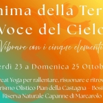 Immagine evento Anima della Terra Voce del Cielo, Vibrare con i Cinque Elementi a Bosio (AL) Anima della Terra Voce del Cielo, Vibrare con i Cinque Elementi a Bosio (AL) il 23 ottobre - 25 ottobre 2026