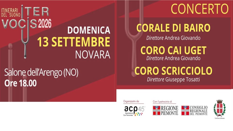 Evento Associazione Cori Piemontesi – Iter Vocis Locandina Associazione Cori Piemontesi – Iter Vocis - domenica 13 settembre ore 18:00 - 20:00