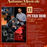 Immagine evento Autunno Musicale – Petrichor. Tra Gocce, Suoni E Ombre a Barletta (BT) Autunno Musicale - Petrichor. Tra Gocce, Suoni E Ombre a Barletta (BT) il 11 ottobre 2026