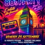 Immagine evento Big Ben party 80’s summer! a Trieste Big Ben party 80's summer! a Trieste il 25 settembre 2026