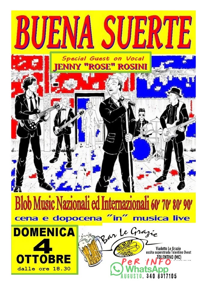 Evento Buena Suerte Locandina Buena Suerte - domenica 4 ottobre ore 18:34 - 20:34