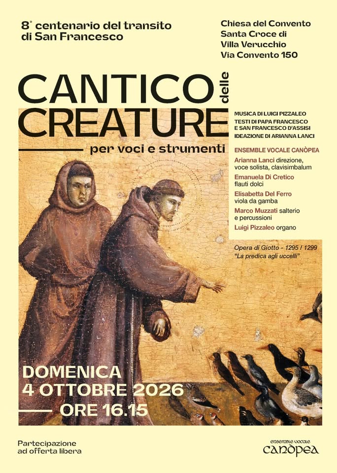 Evento Cantico Delle Creature Locandina Cantico Delle Creature - domenica 4 ottobre ore 16:15 - 17:45