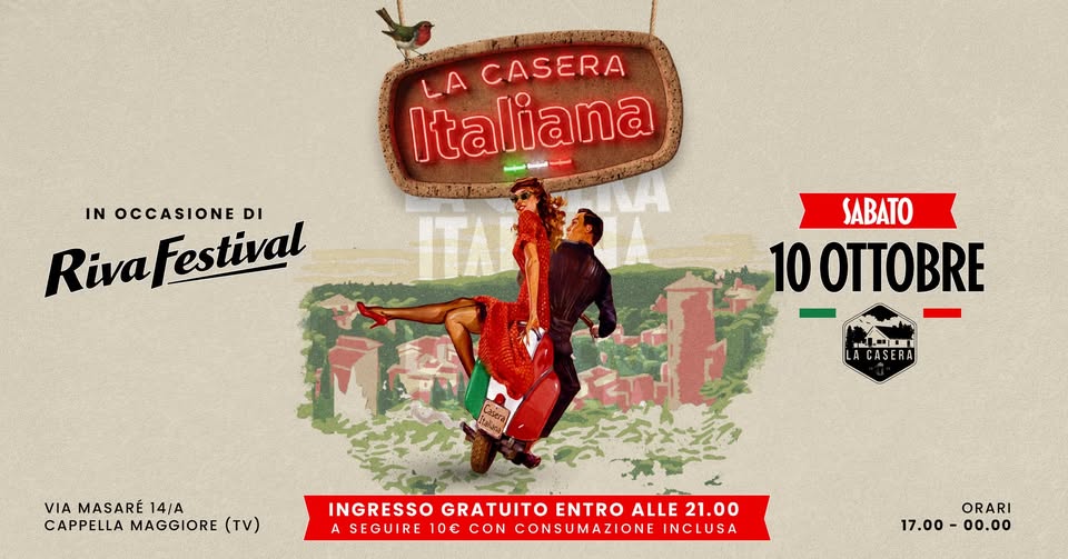 Evento Casera Italiana It Sabato 10 Ottobre Locandina Casera Italiana It Sabato 10 Ottobre - sabato 10 ottobre ore 17:00 - 19:00