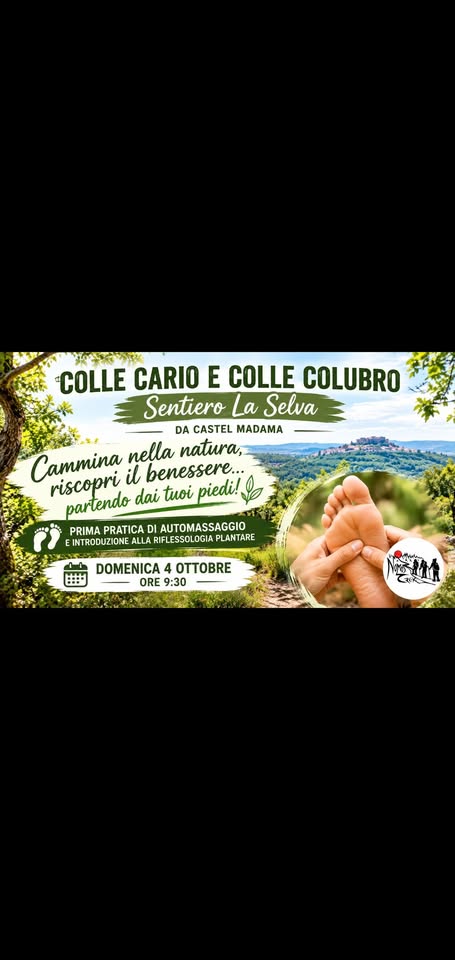 Evento Colle Cario e Colle Colubro da Castel Madama con Nomos Trek Locandina Colle Cario e Colle Colubro da Castel Madama con Nomos Trek - domenica 4 ottobre ore 09:30 - 16:00