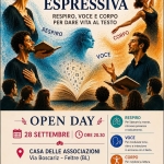 Immagine evento Corso di Lettura Espressiva e Voce a Feltre (BL) Corso di Lettura Espressiva e Voce a Feltre (BL) il 28 settembre 2026