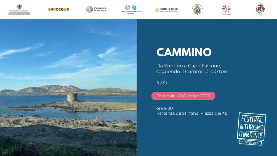 Evento Da Stintino a Capo Falcone seguendo il Cammino 100 Torri Locandina Da Stintino a Capo Falcone seguendo il Cammino 100 Torri - domenica 11 ottobre ore 08:00 - 10:00