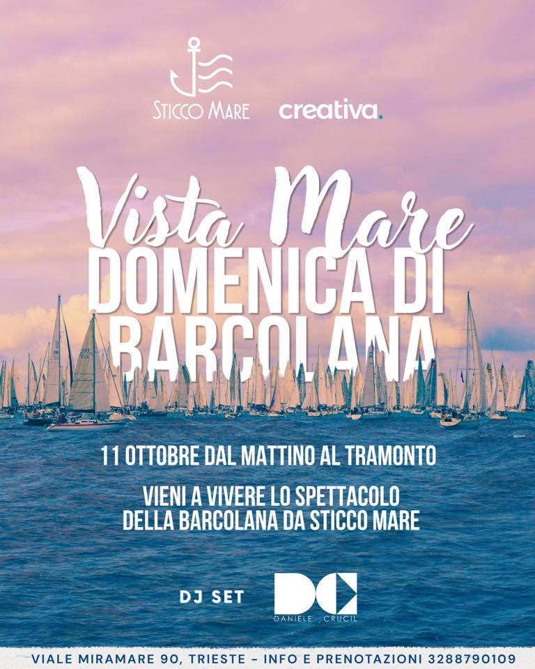 Evento Domenica di Barcolana da Sticco Locandina Domenica di Barcolana da Sticco - domenica 11 ottobre ore 09:00 - 11:00