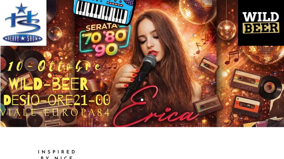 Evento Erica live al WILD BEER Locandina Erica live al WILD BEER - sabato 10 ottobre ore 21:00 - 23:00