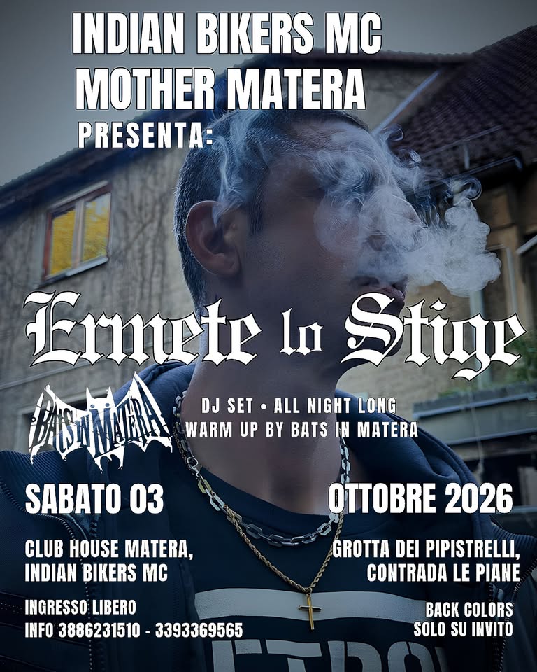 Evento Ermete Lo Stige – Clubbing at Club House IBMC, Matera Locandina Ermete Lo Stige – Clubbing at Club House IBMC, Matera - sabato 3 ottobre ore 22:00 - 00:00
