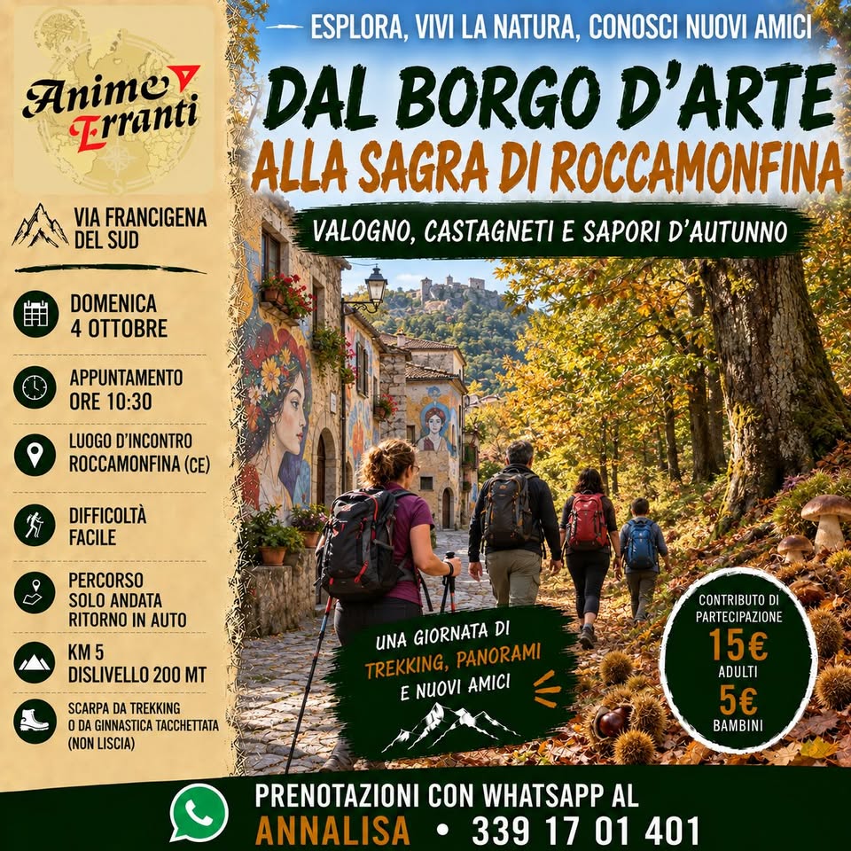 Evento FACILE Escursione al Borgo D’Arte di Valogno Sagra Castagna IGP e Fungo Porcino Locandina FACILE Escursione al Borgo D’Arte di Valogno Sagra Castagna IGP e Fungo Porcino - domenica 4 ottobre ore 10:00 - 12:00