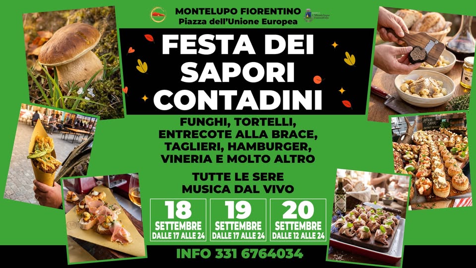 Evento Festa dei Sapori Contadini Locandina Festa dei Sapori Contadini - da venerdì 18 settembre - domenica 20 settembre 2026 ore 18:00 ore 23:00