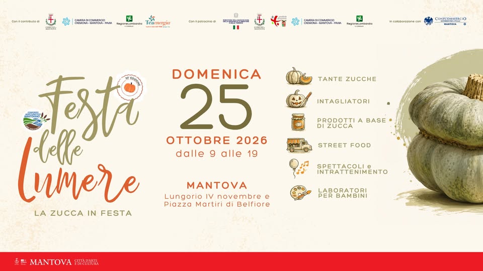 Evento Festa delle Lumere 2026 Locandina Festa delle Lumere 2026 - domenica 25 ottobre ore 09:00 - 19:00