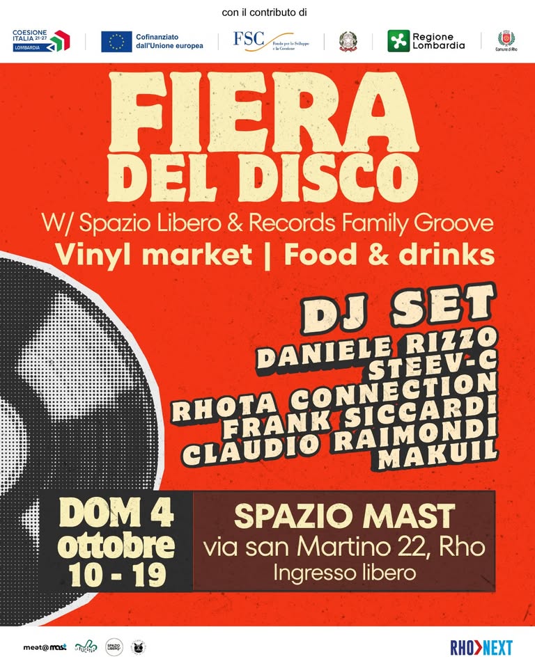Evento Fiera del disco al Mast Locandina Fiera del disco al Mast - domenica 4 ottobre ore 10:00 - 19:00