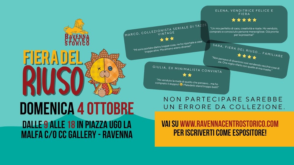 Evento Fiera Del Riuso Locandina Fiera Del Riuso - domenica 4 ottobre ore 09:00 - 11:00