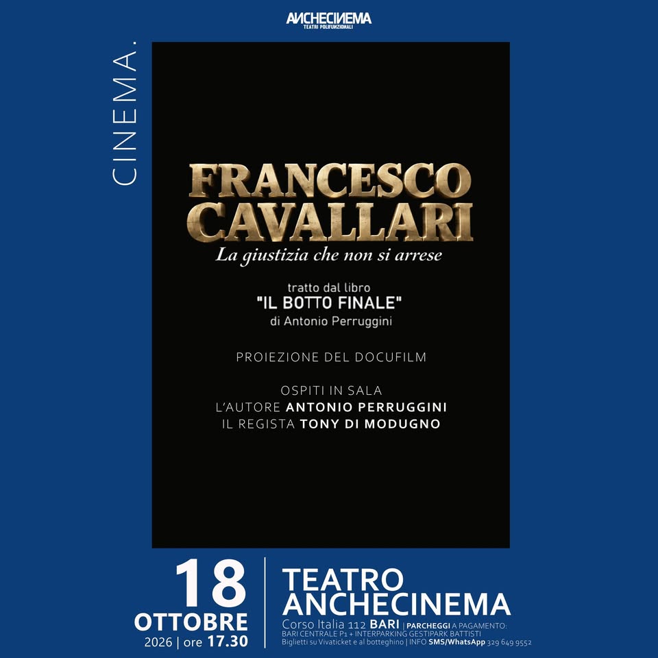 Evento Francesco Cavallari La giustizia che non si arrende Locandina Francesco Cavallari La giustizia che non si arrende - domenica 18 ottobre ore 17:30 - 19:30