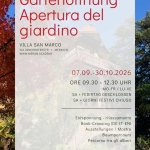 Immagine evento Gartenöffnung mit Ausstellungen – Apertura del giardino con mostre a Merano (BZ) Gartenöffnung mit Ausstellungen - Apertura del giardino con mostre a Merano (BZ) il 28 settembre settembre - 2 ottobre 2026