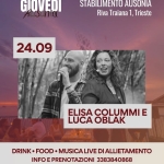 Immagine evento Giovedì Live 24/09 a Trieste Giovedì Live 24/09 a Trieste il 24 settembre 2026