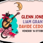 Immagine evento Glenn Jones – Liam Grant – Davide Cedolin live – Raindogs House a Savona (SV) May be a graphic of guitar and text that says 'IiNDo: EE 地定 삼동:축 おま2 GLENN JONES LIAM GRANT DAVIDE CEDOLIN VENERDI' VENERDI16OTTOBRE 16 OTTOBRE'