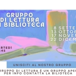 Immagine evento Gruppo di Lettura a Tregnago (VR) Gruppo di Lettura a Tregnago (VR) il 8 settembre settembre - 22 dicembre 2026