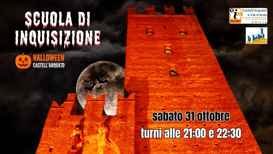 Evento Halloween A Castell’arquato Scuola Di Inquisizione Locandina Halloween A Castell’arquato Scuola Di Inquisizione - sabato 31 ottobre ore 21:00 - 23:45