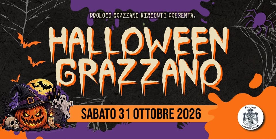 Evento Halloween a Grazzano Visconti 2026 Locandina Halloween a Grazzano Visconti 2026 - sabato 31 ottobre ore 15:00 - 02:00