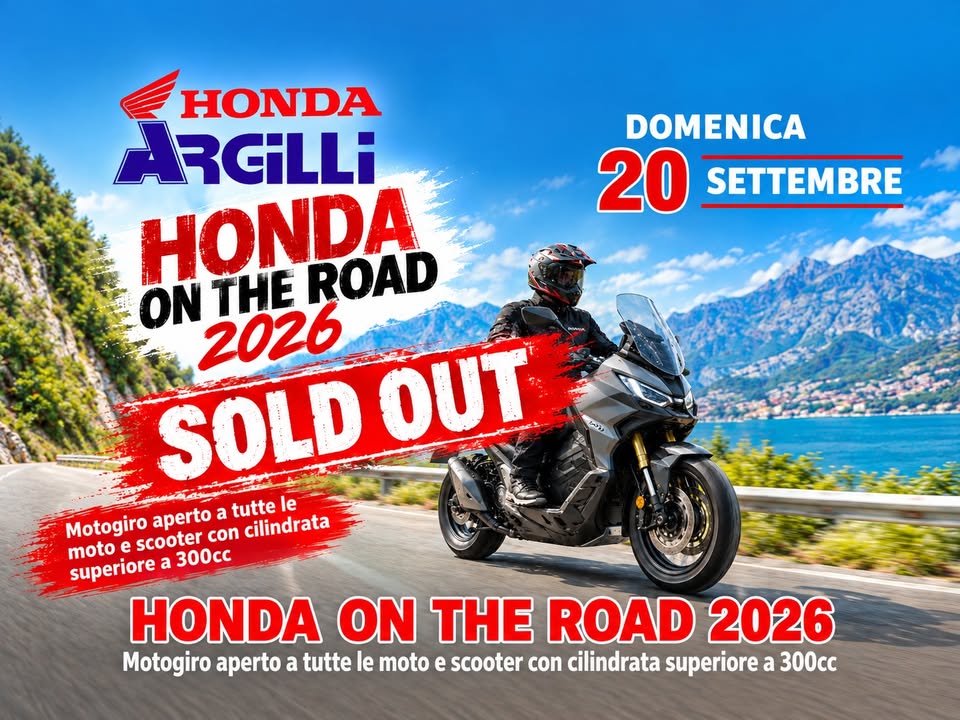 Evento Honda On The Road 2026 Locandina Honda On The Road 2026 - domenica 20 settembre ore 09:00 - 11:00