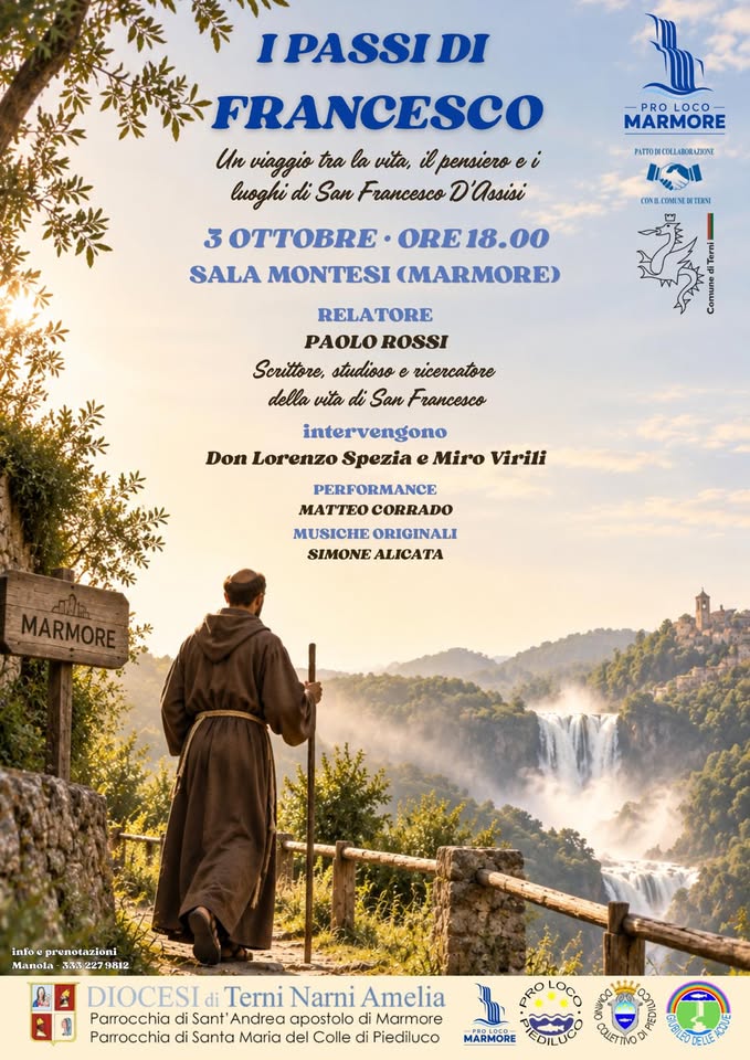 Evento I Passi di Francesco Locandina I Passi di Francesco - sabato 3 ottobre ore 18:00 - 20:00