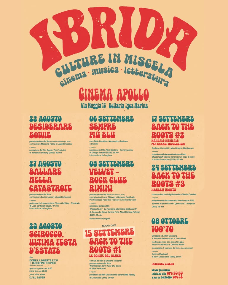 Evento IBRIDA Cinema Musica Letteratura Locandina IBRIDA Cinema Musica Letteratura - da domenica 23 agosto - giovedì 8 ottobre 2026 ore 20:30 ore 23:45