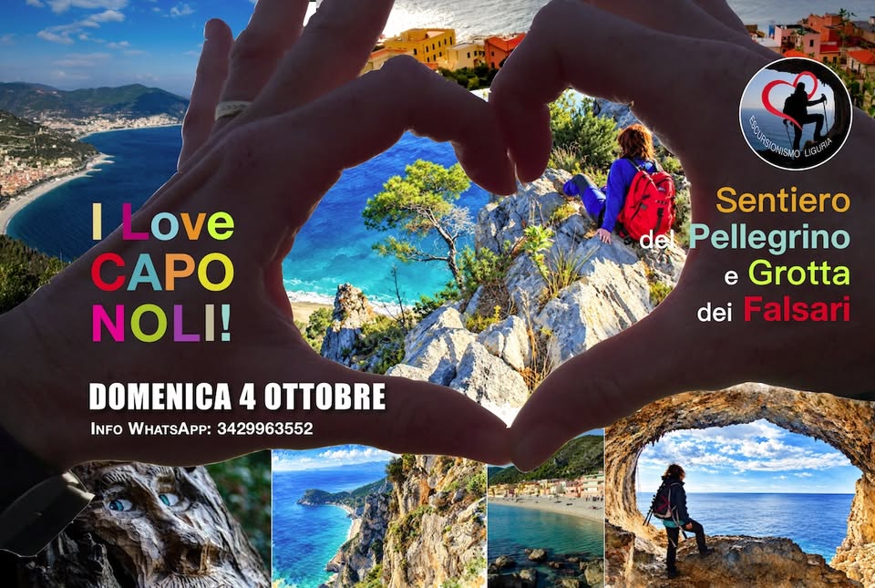 Evento Il Sentiero del Pellegrino Capo Noli e la Grotta dei Falsari Locandina Il Sentiero del Pellegrino Capo Noli e la Grotta dei Falsari - domenica 4 ottobre ore 10:15 - 16:45