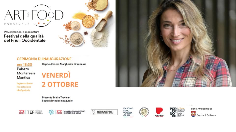 Evento Inaugurazione Pordenone Artandfood 2026 Locandina Inaugurazione Pordenone Artandfood 2026 - venerdì 2 ottobre ore 18:30 - 20:30