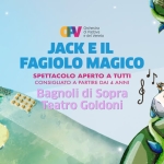Immagine evento Jack e il fagiolo magico – Bagnoli di Sopra (PD) a Bagnoli di Sopra (PD) May be a graphic of text that says 'ቦለ Orchestra di Padova edel veneto JACK E IL FAGIOLO MAGICO SPETTACOLO APERTO A τυπι CONSIGLIATO A PARTIRE DAI 4 ANNI Bagnoli di Sopra Teatro Goldoni'