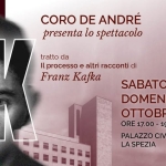 Immagine evento K tratto da Il Processo e altri racconti di Frank Kafka a La Spezia (SP) K tratto da Il Processo e altri racconti di Frank Kafka a La Spezia (SP) il 3 ottobre - 4 ottobre 2026