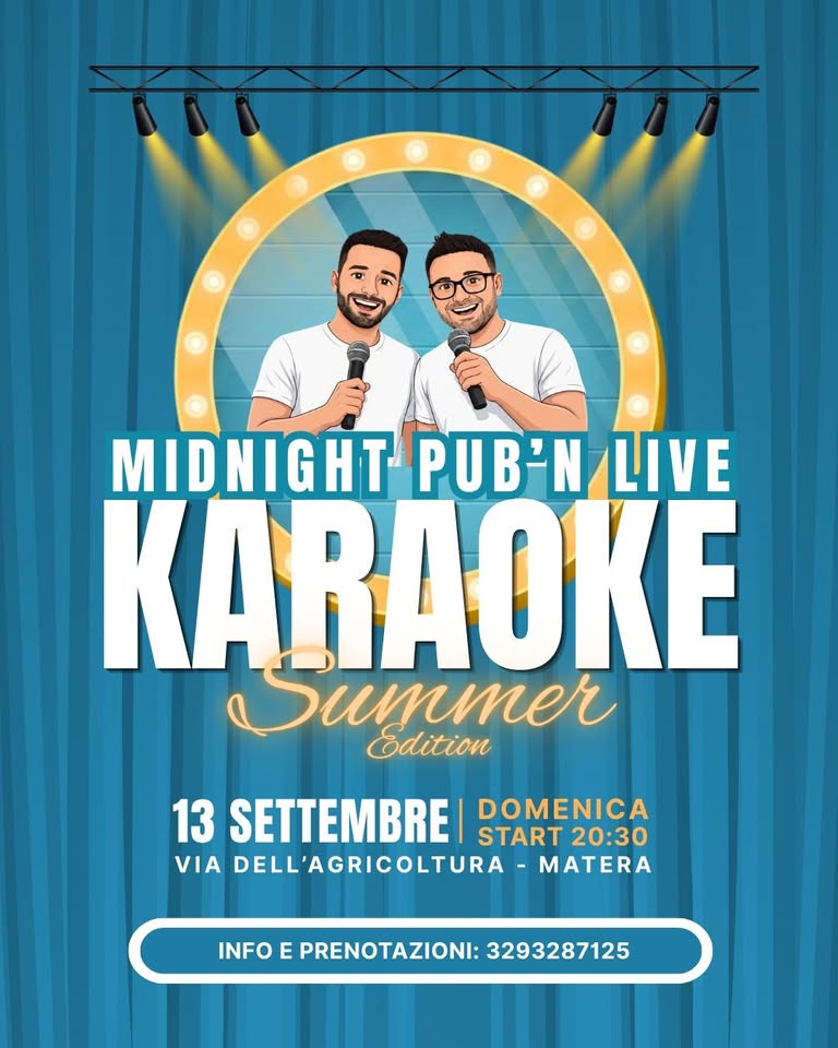 Evento Karaoke Night Locandina Karaoke Night - domenica 13 settembre ore 20:30 - 22:30