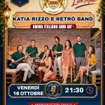 Immagine evento Katia Rizzo & Retrò Band al Kirby’s a Marino (RM) Katia Rizzo & Retrò Band al Kirby's a Marino (RM) il 16 ottobre 2026