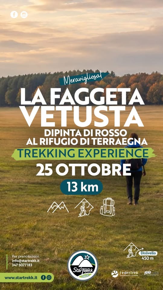 Evento La Faggeta Vetusta Dipinta Di Rosso Al Rifugio Di Terraegna Con Startrekk Locandina La Faggeta Vetusta Dipinta Di Rosso Al Rifugio Di Terraegna Con Startrekk - domenica 25 ottobre ore 09:30 - 17:30