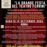 Immagine evento La Grande Festa del Teatro Ferrini – Presentiamo la nuova stagione e tutte le attività 2026/27 a Adria (RO) La Grande Festa del Teatro Ferrini - Presentiamo la nuova stagione e tutte le attività 2026/27 a Adria (RO) il 19 settembre 2026
