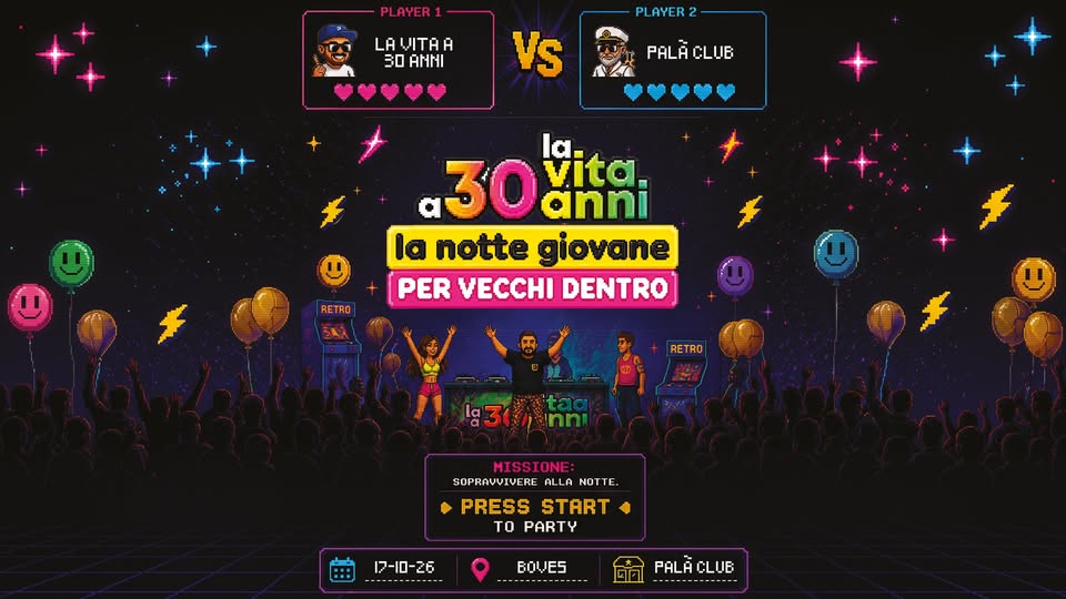 Evento La Notte Giovane x Vecchi Dentro Palà Club, Boves (CN) Locandina La Notte Giovane x Vecchi Dentro Palà Club, Boves (CN) - sabato 17 ottobre ore 23:00 - 01:00