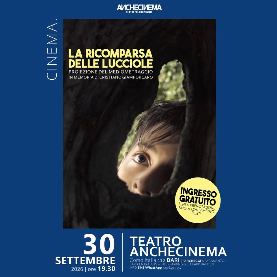 Evento La Ricomparsa Delle Lucciole Ingresso Gratuito Locandina La Ricomparsa Delle Lucciole Ingresso Gratuito - mercoledì 30 settembre ore 18:00 - 20:00