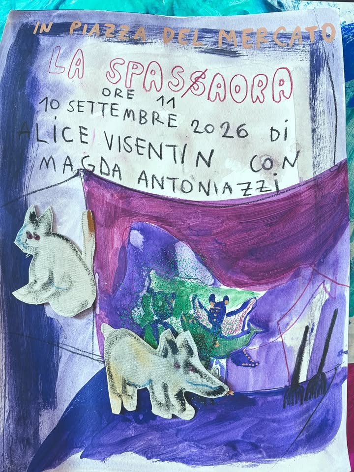 Evento La Spassaora Performance di Alice Visentin con Magda Antoniazzi Locandina La Spassaora Performance di Alice Visentin con Magda Antoniazzi - giovedì 10 settembre ore 11:00 - 13:00