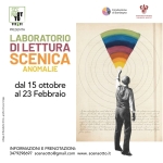 Immagine evento Laboratorio di Lettura Scenica ANOMALIE a Cagliari (CA) Laboratorio di Lettura Scenica ANOMALIE a Cagliari (CA) il 15 ottobre ottobre 2026 - 25 febbraio 2027