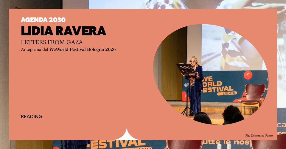 Evento Lidia Ravera Letters From Gaza Locandina Lidia Ravera Letters From Gaza - mercoledì 30 settembre ore 20:30 - 22:30