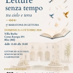 Immagine evento Maratona di lettura Letture senza tempo tra cielo e terra a Rho (MI) Maratona di lettura Letture senza tempo tra cielo e terra a Rho (MI) il 4 ottobre 2026