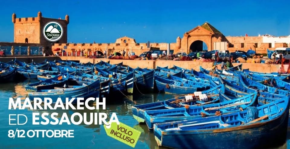 Evento Marrakech Ed Essaouira Con Startrekk Locandina Marrakech Ed Essaouira Con Startrekk - da giovedì 8 ottobre - lunedì 12 ottobre 2026 ore 09:00 ore 10:00