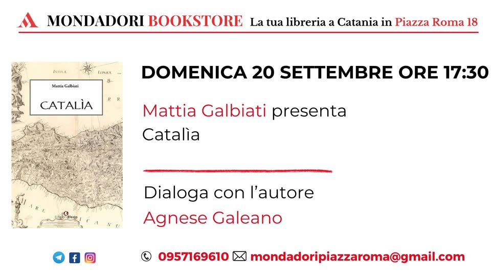Evento Mattia Galbiati presenta “Catalìa” Locandina Mattia Galbiati presenta “Catalìa” - domenica 20 settembre ore 17:30 - 19:30