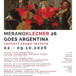 Immagine evento MeranoKlezmer 26 goes Argentina a Merano (BZ) MeranoKlezmer 26 goes Argentina a Merano (BZ) il 2 ottobre - 8 ottobre 2026